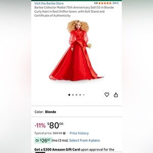Mattel Barbie 75th Anniversary Doll